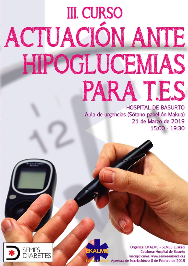 3-CartelMedHipoglu III. Curso de actuación ante Hipoglucemias para TES